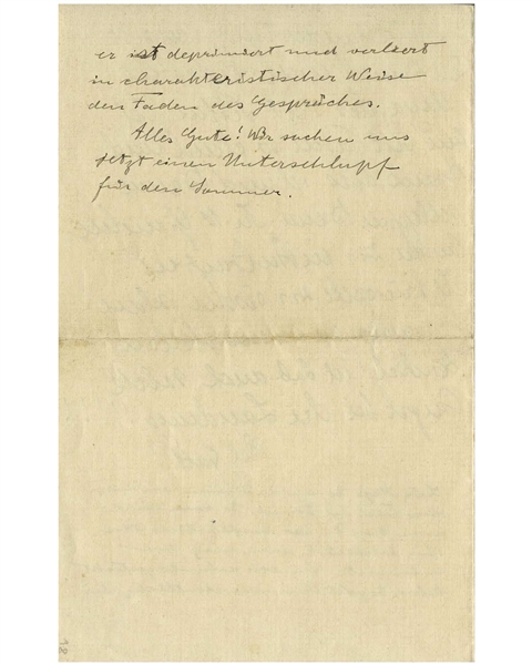 Letter Written by Albert Einstein the Day He Renounced His German Citizenship & Turned in His German Passport -- ''...We will now look for a hiding place...''